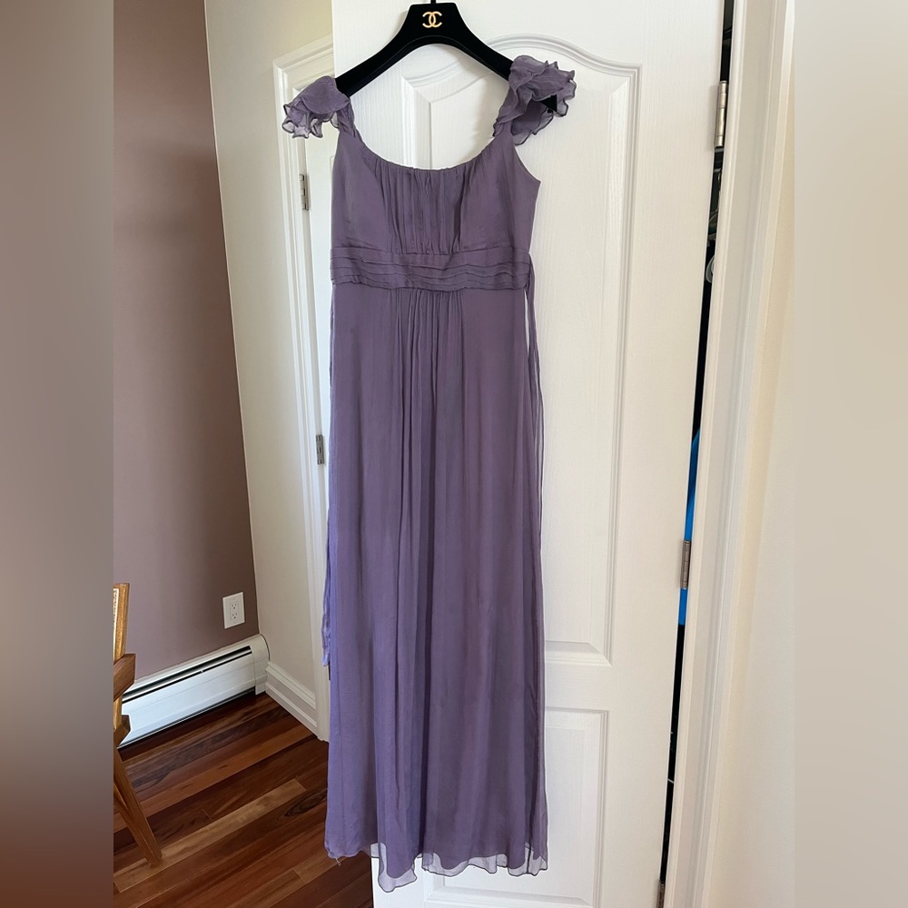 Amsale bridesmaid dress in purple
